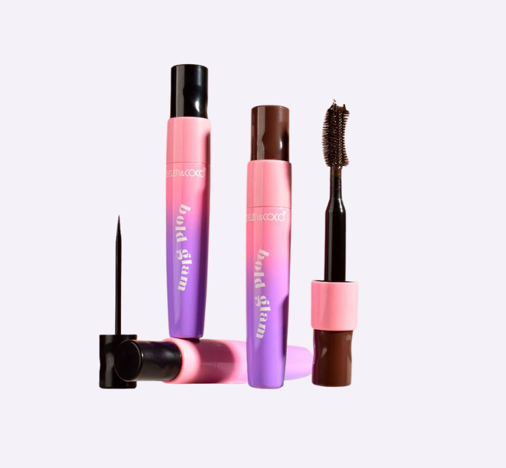 Máscara de Pestañas en Crema y Delineador Líquido Bold Glam - Kevin & Coco